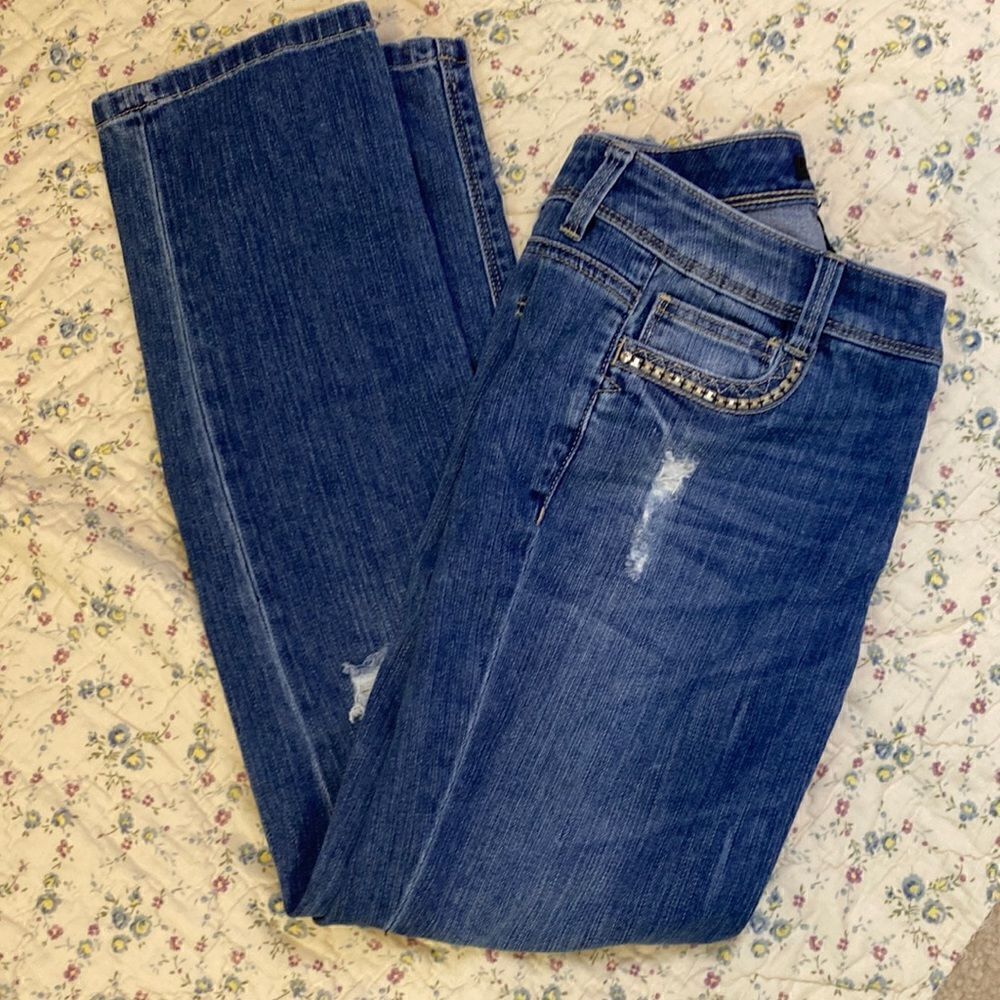 White House Black Market Jeans Size 0 Crop Distressed Jeans